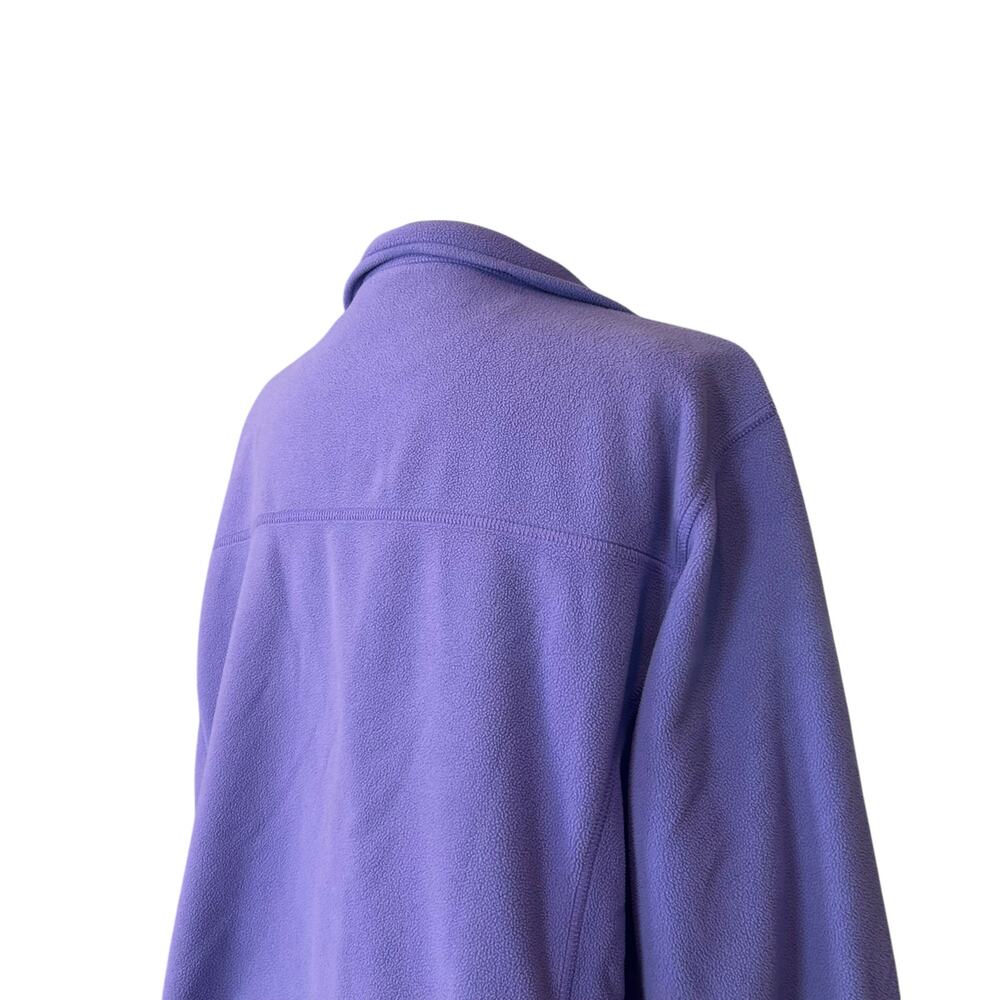 LL Bean Polar Tech Purple Full Zip Fleece Jacket Large - Picture 12 of 13